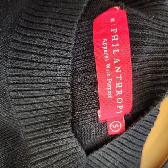 N:Philanthropy Ariel Open Back Black Sweater S - Picture 5 of 6